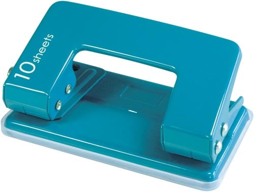 2穴パンチ 10枚穿孔 ブルー3個