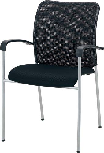 メッシュM用チェア 肘付 ブラック 4脚セット