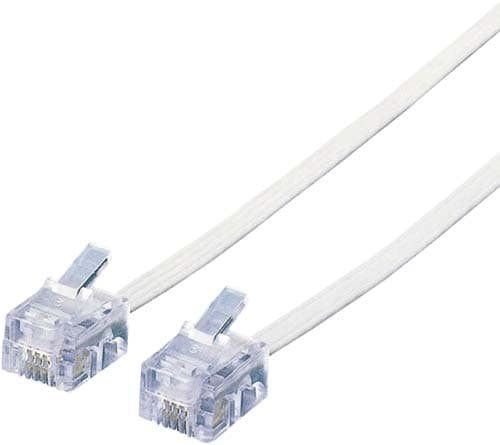 スリムモジュラーケーブル6極4芯 10m ホワイト