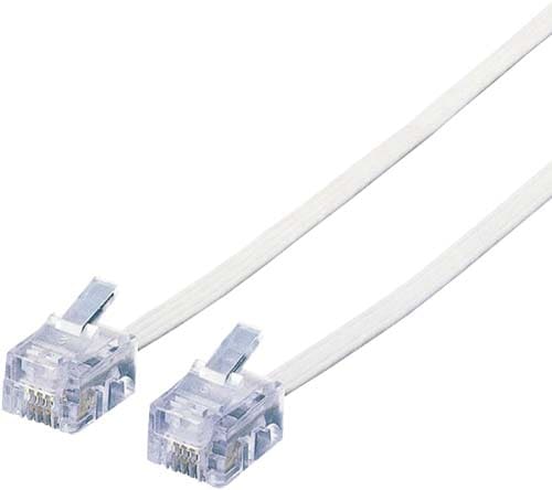 スリムモジュラーケーブル6極4芯 20m ホワイト