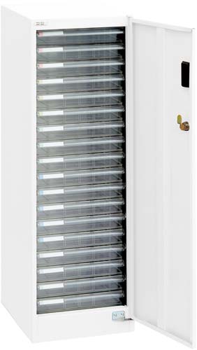 セキュリティーフロアケース 18段 白