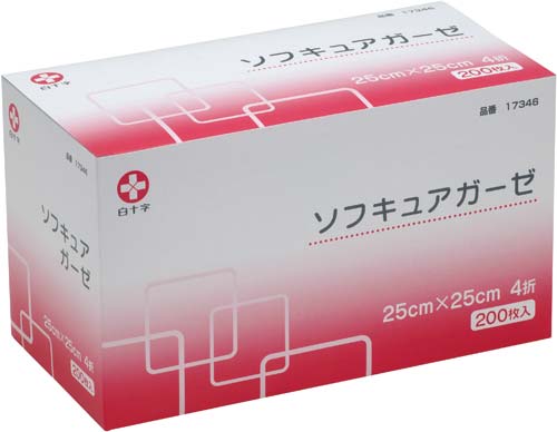 ソフキュアガーゼ 25×25 4折 200枚入