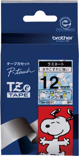 ピータッチTZeテープスヌーピーブルー 12mm幅