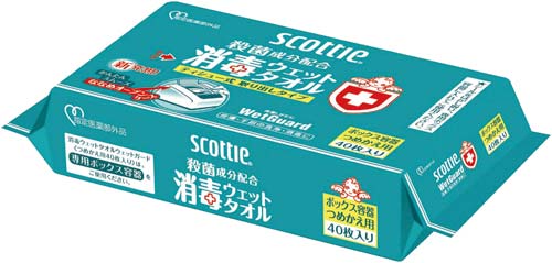 スコッティ消毒ウェットボックス 40枚詰替×6