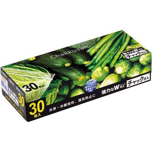 チャックさんフリーザー袋 大 30枚入×4箱