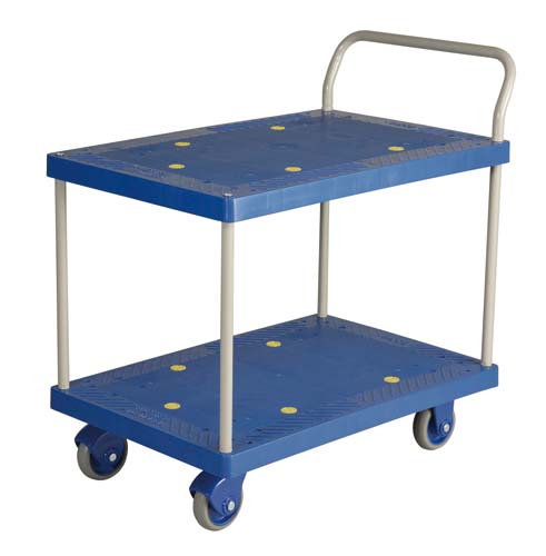 静音樹脂台車 2段 耐荷重300kg