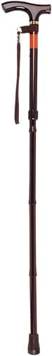 ピッチ付折り畳み杖 ブラウン