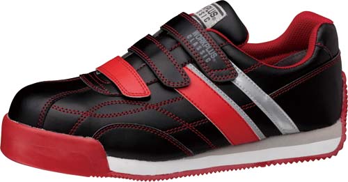 樹脂先芯入り作業靴 WPC−555 黒・赤25.0