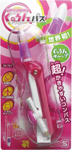 スーパーコンパス くるんパス鉛筆用 ピンク 5個