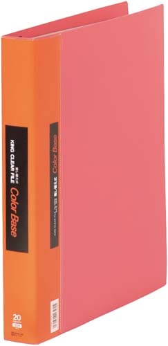 カラーベース差替式赤A4縦背幅40mm30穴3冊