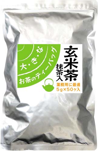大きなお茶のティーバッグ 抹茶入玄米茶5g・50B