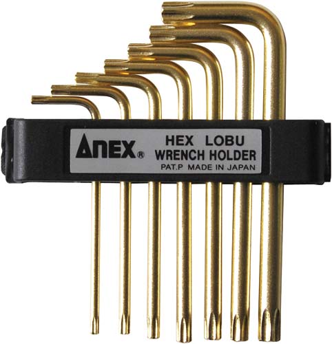 ANEX L型ヘクスローブレンチ 穴付 7本組