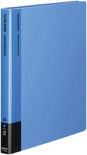 クリヤーブック替紙式青A4縦背幅27mm10冊