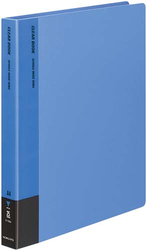 クリヤーブック替紙式 青 A4縦背幅33mm4冊