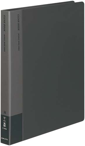 クリヤーブック替紙式 濃灰 A4縦背幅33mm4冊