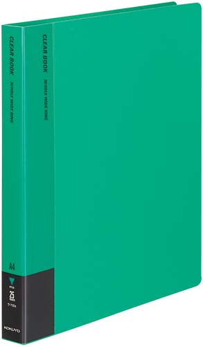 クリヤーブック替紙式 緑 A4縦背幅33mm4冊