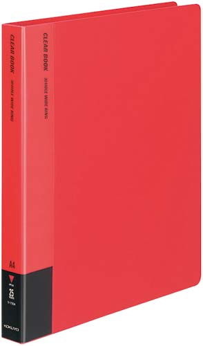 クリヤーブック替紙式 赤 A4縦背幅33mm4冊