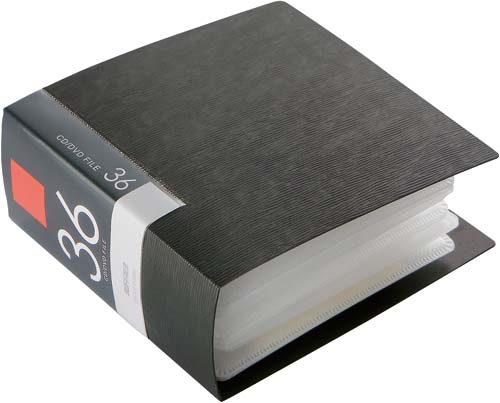 CD/DVD ファイルブック 36枚収納ブラック