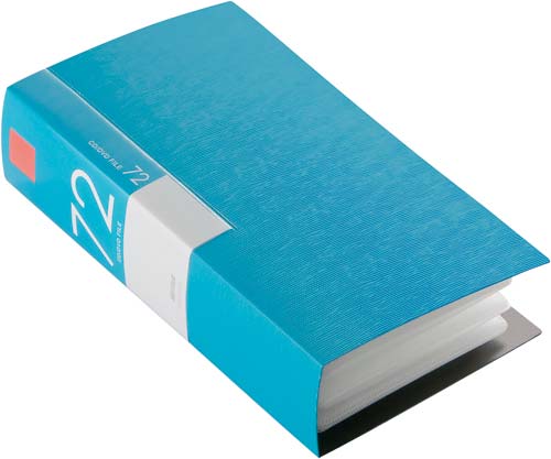 CD/DVD ファイルブック 72枚収納ブルー