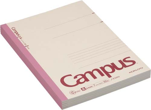 再生紙キャンパスノートセミB5 A罫30枚 5冊