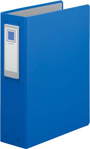 チューブFロングボディ青A4縦背幅89mm2穴4冊