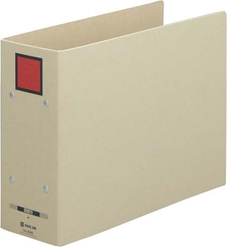 保存ファイルドッチ(両開き)A4横背幅94mm赤