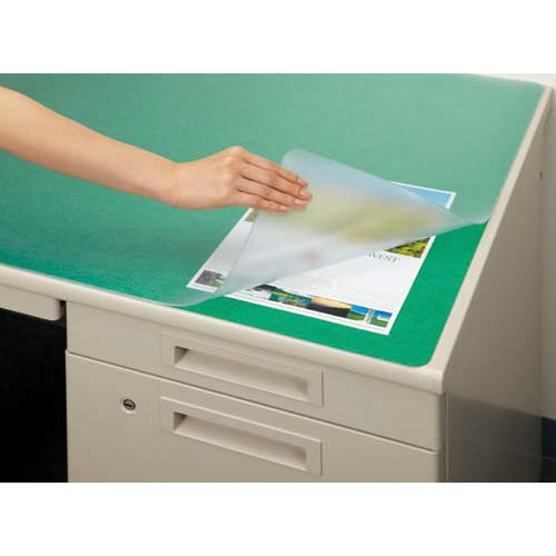 デスクマット 半透明/中厚 下敷付1395×695