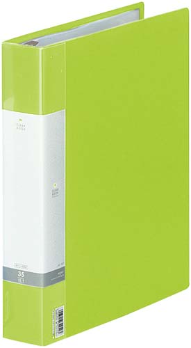 クリヤーブック交換式 黄緑 A4縦背幅50mm6冊