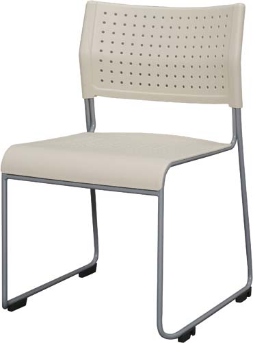 スタッキングチェア 背座樹脂アイボリー