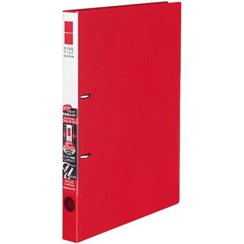 リングFスリムスタイル赤A4縦背幅27mm10冊