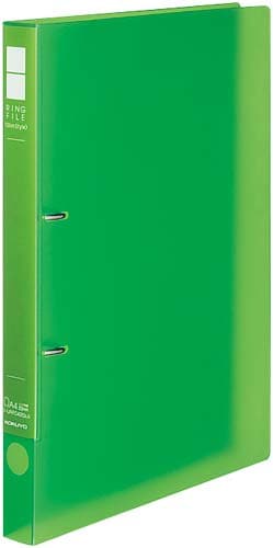 リングFスリムS 透明淡緑A4縦背幅27mm10冊