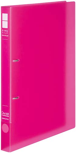 リングFスリムS 透明桃A4縦背幅27mm30冊