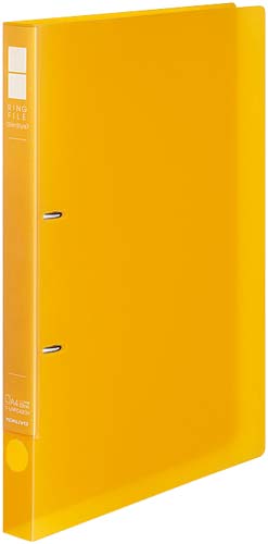 リングFスリムS 透明黄A4縦背幅27mm10冊