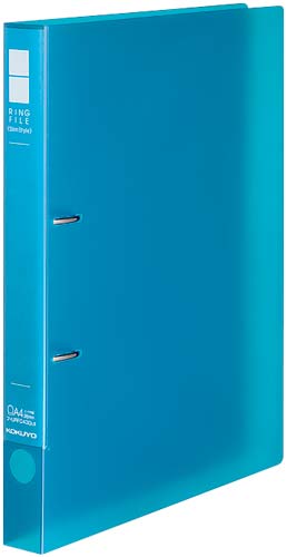 リングFスリムS 透明淡青A4縦背幅33mm30冊