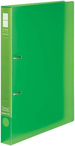 リングFスリムS 透明淡緑A4縦背幅33mm30冊