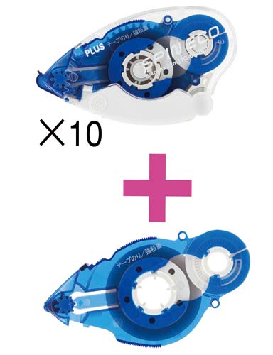 テープのり スピンエコブルー10個+詰替1個