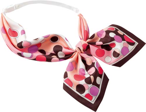 スカーフリボン アジャスター付 サーモンピンク