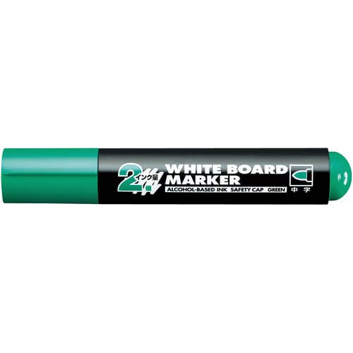 ホワイトボード用マーカー 中字ロング 緑10本