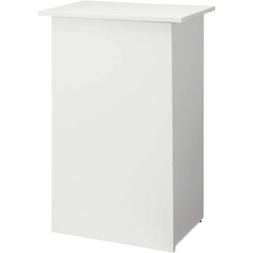 シンプル木製受付カウンター前面扉 ホワイト