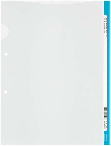 ファイリングホルダー<カラーバー>ライトブルー5冊