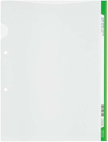 ファイリングホルダ<カラーバー>ライトグリーン5冊