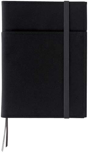 カバーメモ(2冊収容・リングメモ)A6黒B罫50枚