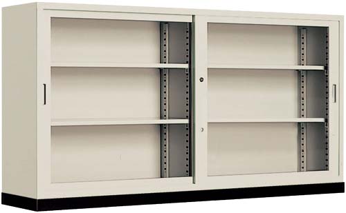 保管庫浅型W1760下置用H940引違いガラス