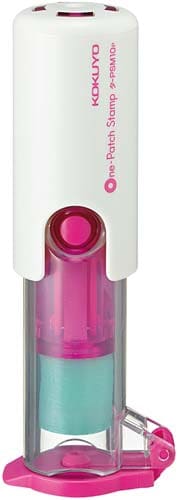 ビニールパッチホルダー〈ワンパッチスタンプ〉桃3個