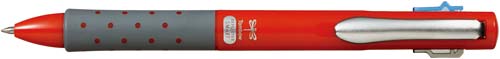 3色ボールペン リポータースマート3 赤軸
