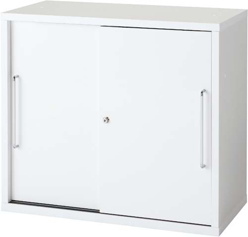 リピアノ木製収納 上下兼用2段引違いホワイト