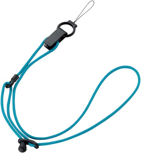 着脱式デジカメネックストラップ ブルー