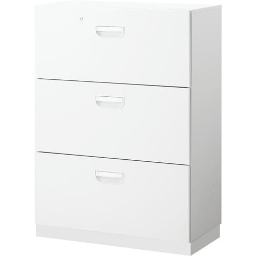 ◇アッセ収納8040下置1110ラテラル3段WH