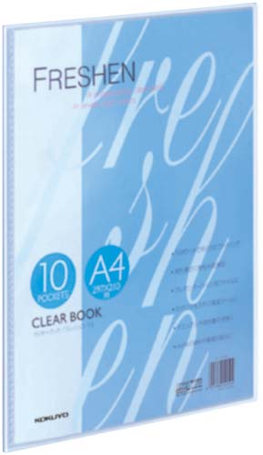 クリヤーBフレッシェン固定式 A4縦10P青10冊