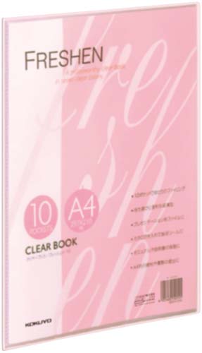 クリヤーBフレッシェン固定式 A4縦10P桃10冊